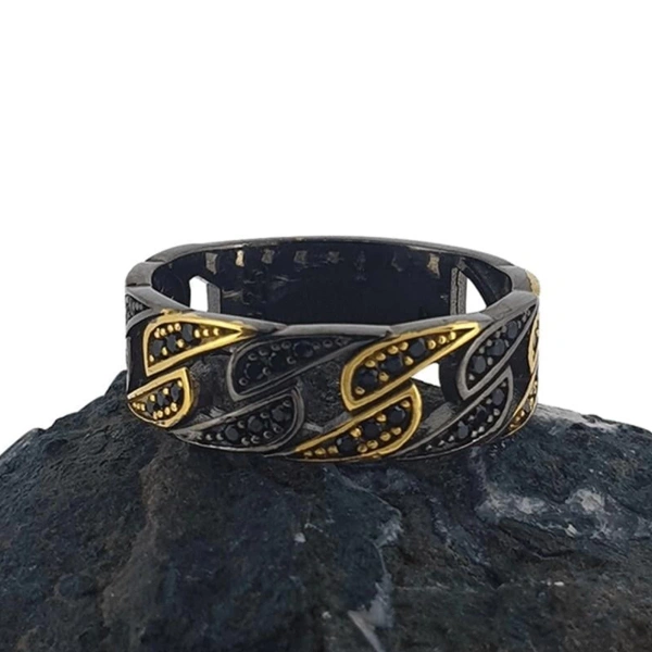 Zincir Form Taşlı Yüzük