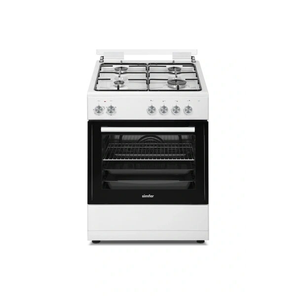 Simfer 1241 Beyaz 4 Gözü Gazlı Elektro Turbo Fırın