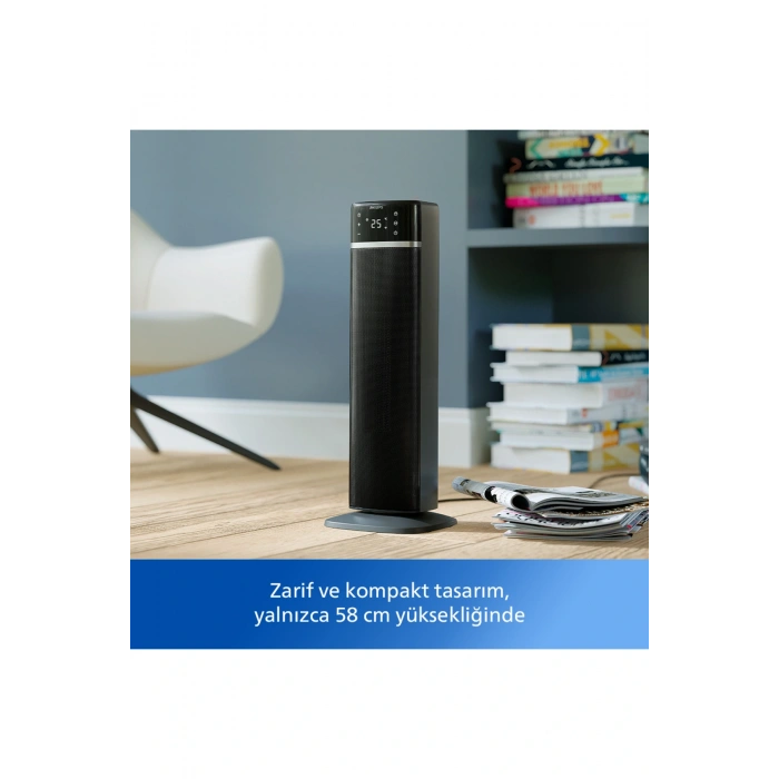 Philips 5000 Serisi Akıllı Kule Tipi Seramik Isıtıcı, 2 Saniyede Hızlı ısıtma, CX5120/11