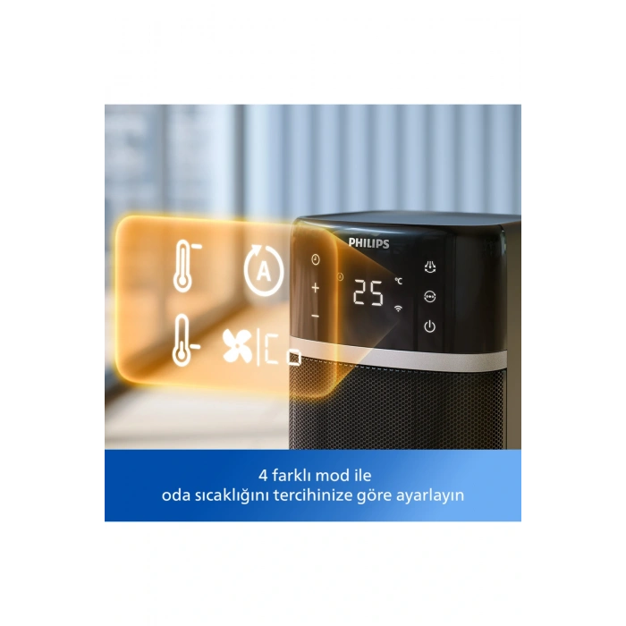 Philips 5000 Serisi Akıllı Kule Tipi Seramik Isıtıcı, 2 Saniyede Hızlı ısıtma, CX5120/11
