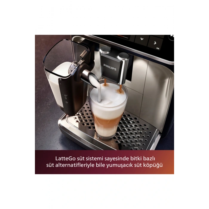 Philips 5500 Serisi LatteGo Tam Otomatik Espresso Makinesi, 20 Sıcak ve Soğuk İçecek, EP5547/90