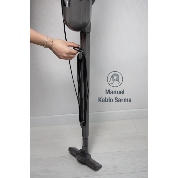 Fantom Pratic-S P 1200 Toz Torbasız Dikey Süpürge Antrasit