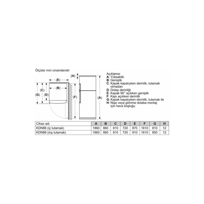 Profilo BD2086WEXN BZD-Nofrost-680LT-Dijital