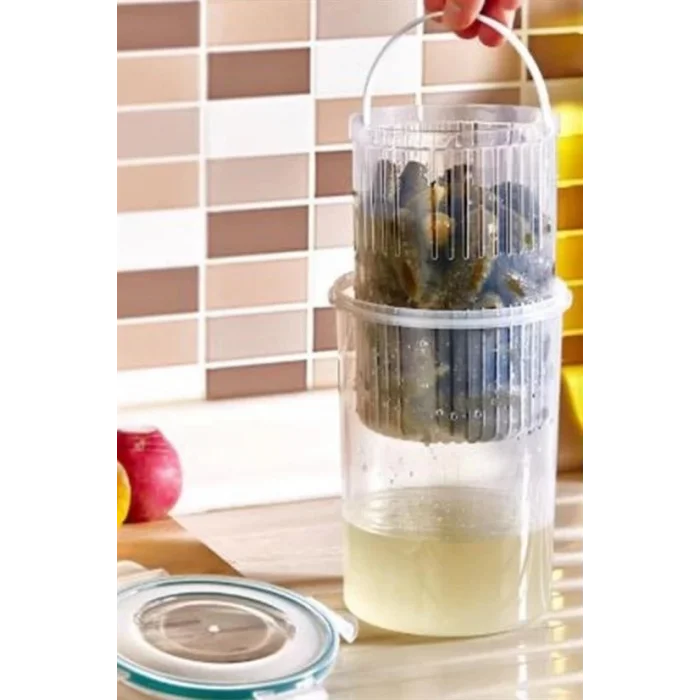 BUFFER® Zeytin Turşu Sebze Yıkama Kutusu Klipsli Kapaklı Saklama Kabı