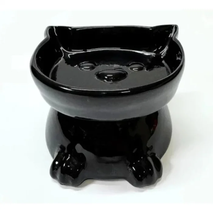 Ayaklı Kulaklı Seramik Mama Kabı