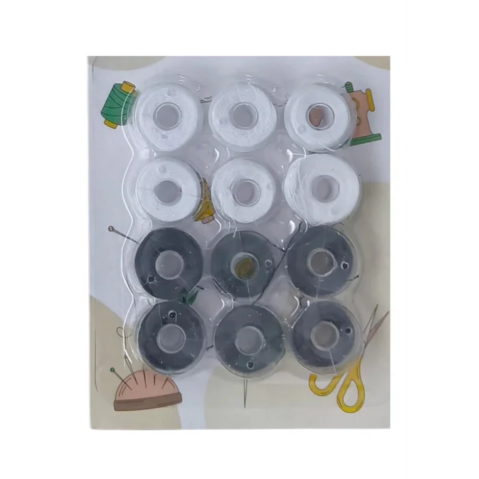 Masura İpli 12li Plastik Siyah-Beyaz