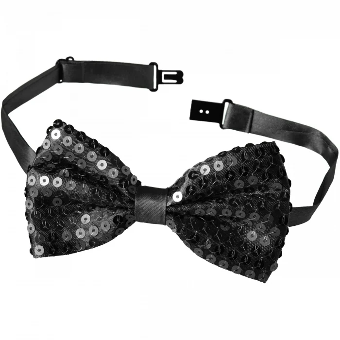 Siyah Payetli Pullu Papyon