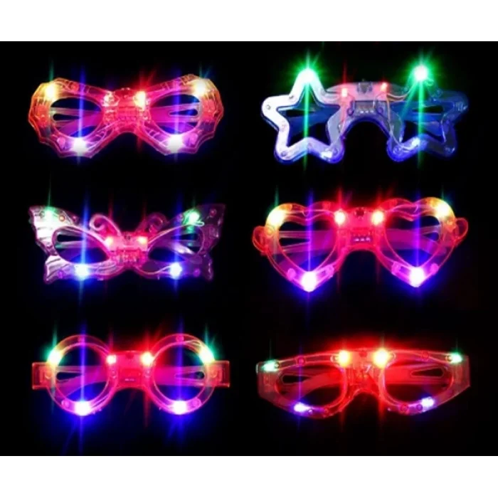 Led Işıklı Yanar Söner Parti Gözlüğü Seti 6 Adet