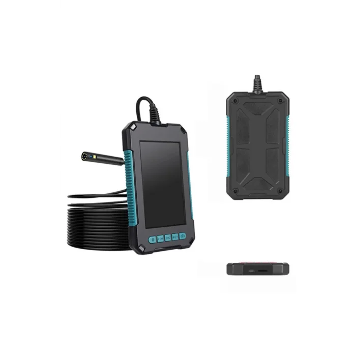 Ekranlı Çift Kameralı 10 Mt Hafıza Kart Destekli Sert Kablo Yılan Endoskop Kamera 5.5 Mm 4.3 Inc