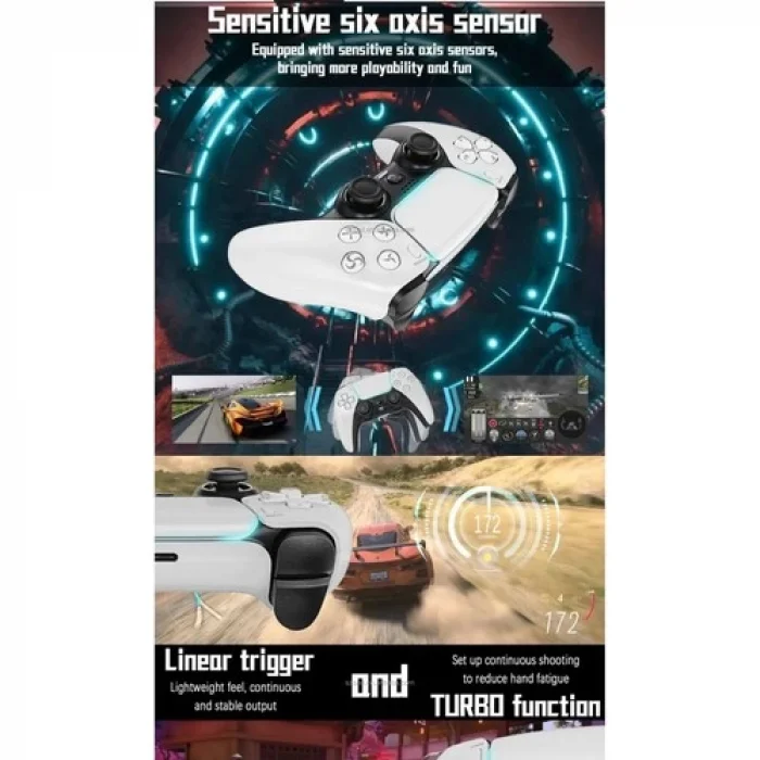 P4 Plus Bluetooth Titreşimli Ps4/ps5 Uyumlu Pc Telefon Joystick Kablosuz Oyun Kolu