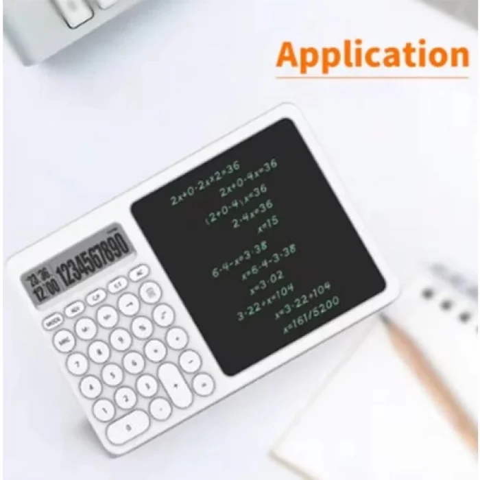 Çok Amaçlı Digital Hesap Makinesi LCD Ekran Yazma Tableti Ofis Okul Için Silinebilir El Yazısı Not Defteri