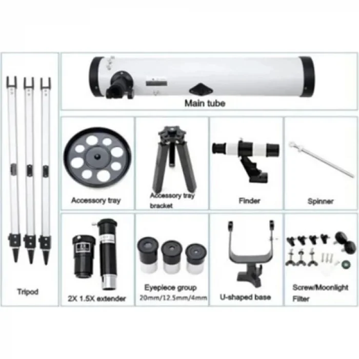 The Best Nzm 76x700 Profesyonel Aynalı  Uzay Teleskopubeyaz