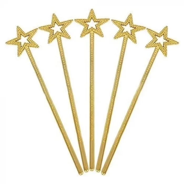 The Best Nzm Altın Renk Yıldız Peri Asası Peri Değneği 34 cm 1 Adet