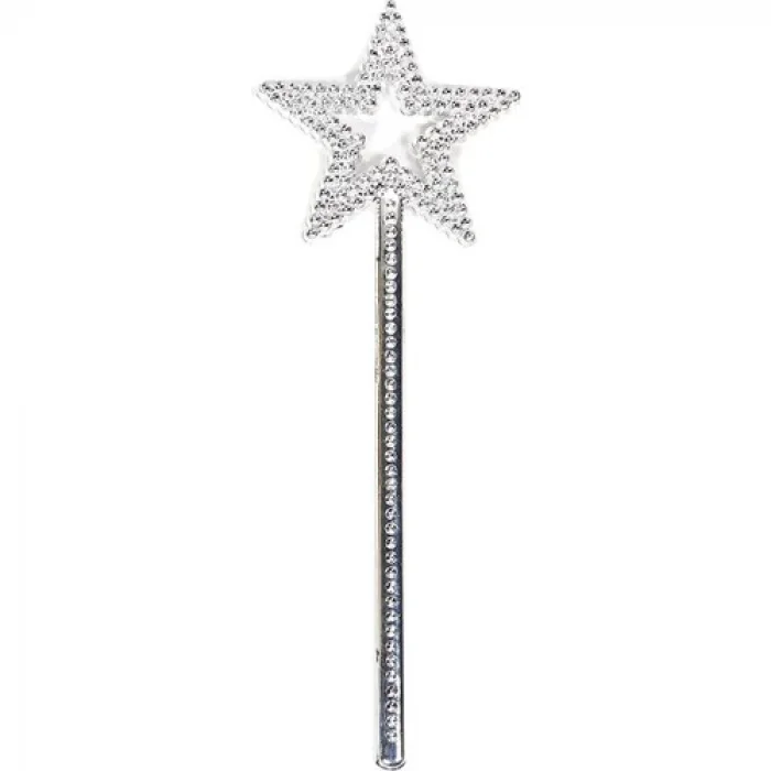 The Best Nzm Yıldız Model Peri Asası Melek Asası Prenses Asası Metalize Gümüş Renk