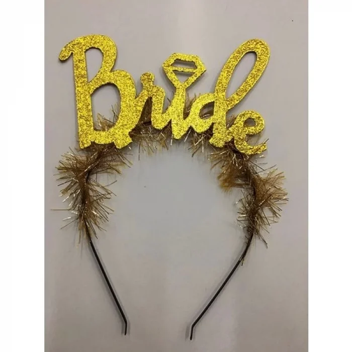 The Best Nzm Altın Renk Bekarlığa Veda Italik Yazı Alyanslı Bride Taç