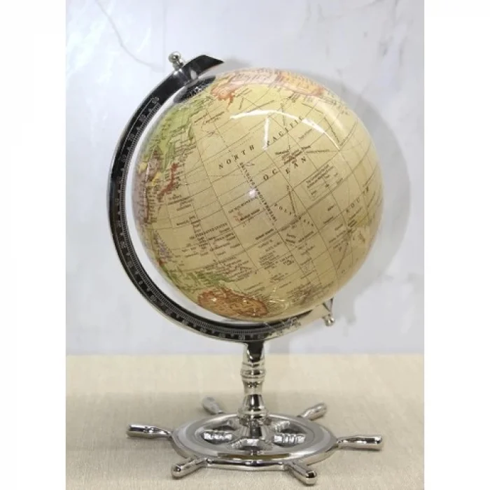 Altı Dümenli Dekoratif Dünya Küre 4160-PW