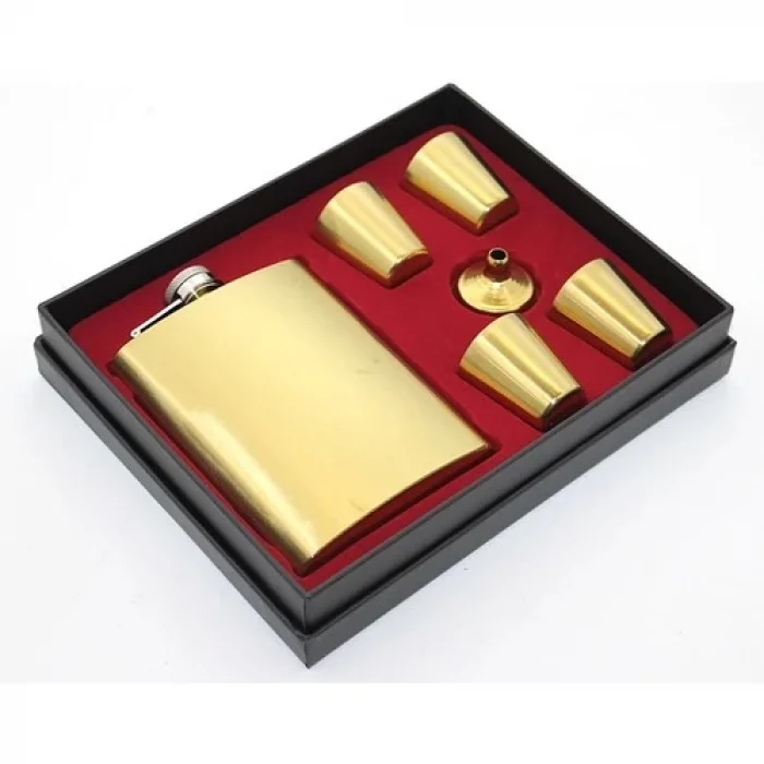 Paslanmaz Çelik 4 Shot Bardaklı Matara Seti ALK2663