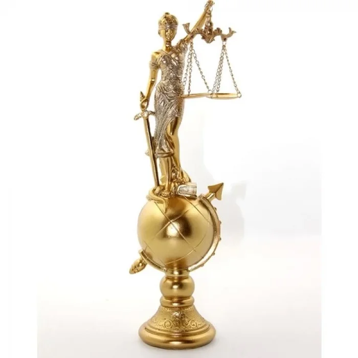 Polyester Dünya Küre Üzerinde Adalet Biblosu ALI2894