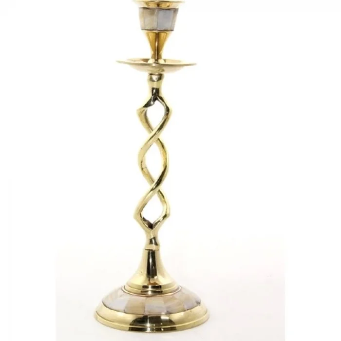 Tekli Pirinç Sedefli Şamdan 5078