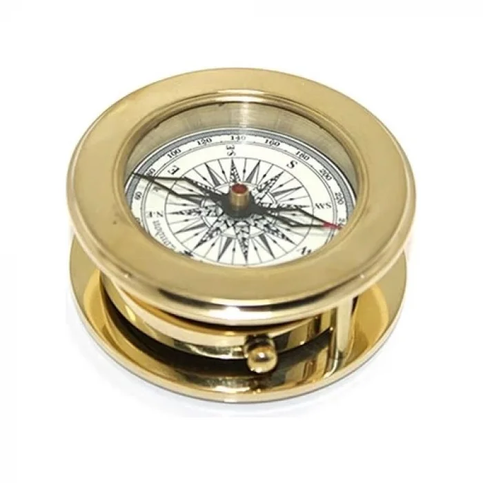 Ahşap Kutulu Pirinç Mercekli Pusula 16040