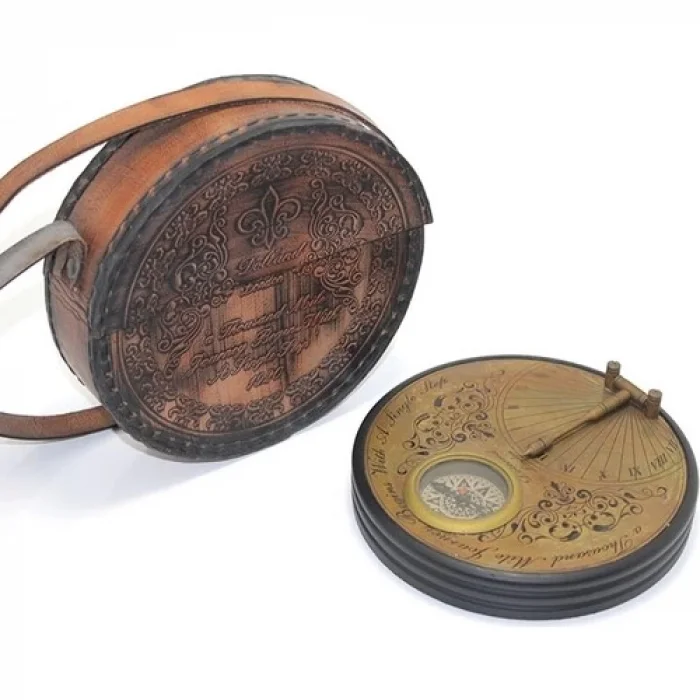 Deri Kılıflı Pirinç Pusula 15751A