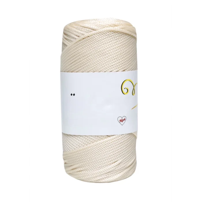 Makrome İpi 3mm Polyester  Krem