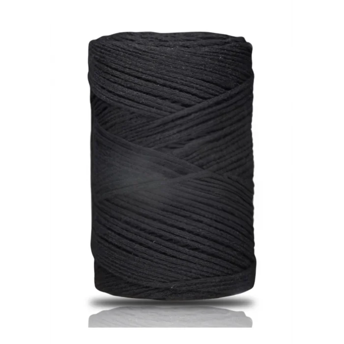 Pamuk Makrome 2 mm Siyah