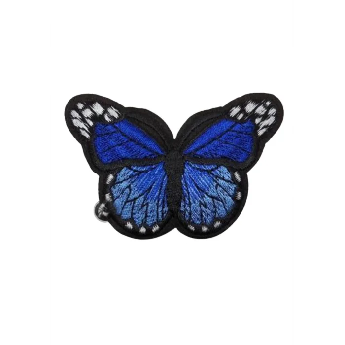 Aplike Ütü İle Yapışan Kelebek Lacivert Arma 7x5 cm
