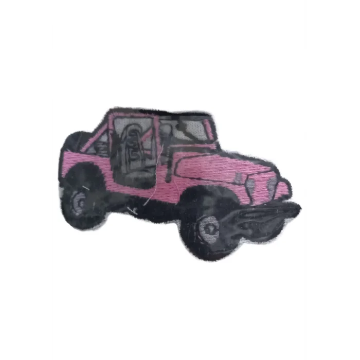 Aplike Ütü İle Yapışan Jeep pembe Arma 2,5x3 cm