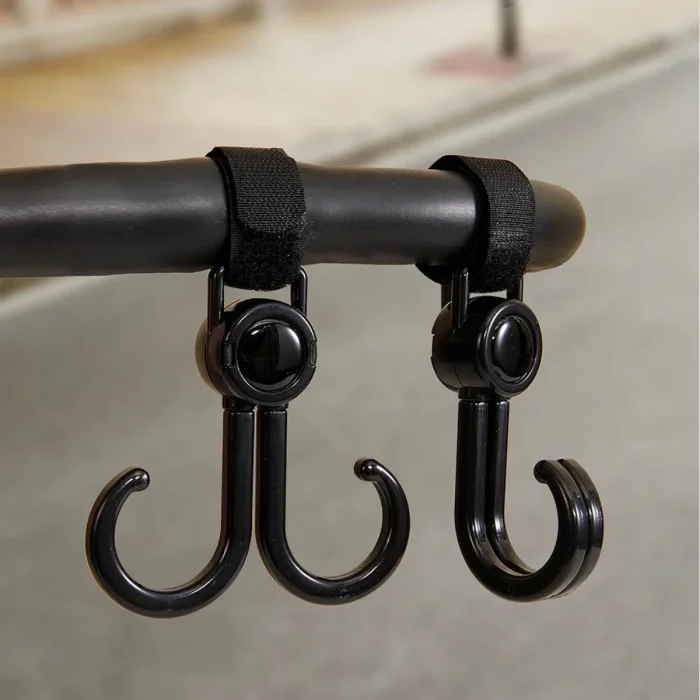 BUFFER® 2li Bebek Arabası, Motor, Bisiklet Eşya Taşıma Aparatı Plastik Kanca