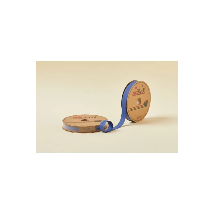 Biye Koton Katlı D43 İndigo 2 cm 25 Metre %65 Koton %35 Polyester