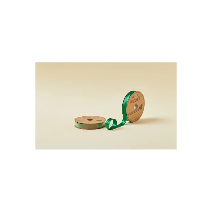 Biye Saten Katlı 093 Koyu Yeşil 2 cm 25 Metre %100 Polyester