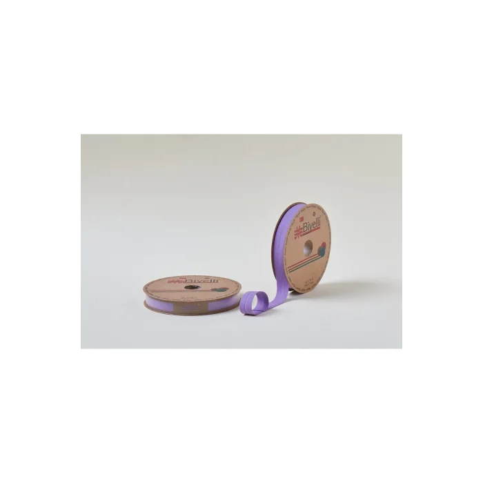 Biye Koton Katlı D51 Açık Mor 2 cm 25 Metre %65 Koton %35 Polyester