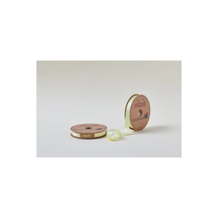 Biye Saten Katlı 006 Sarı 2 cm 25 Metre %100 Polyester