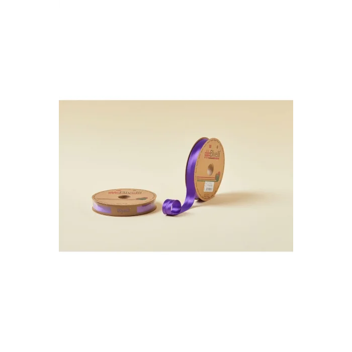 Biye Saten Katlı 032 Mor 2 cm 25 Metre %100 Polyester