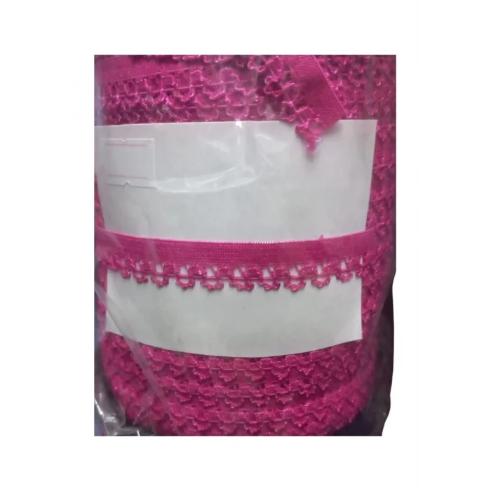 Çamaşır Lastiği Dantelli 1 cm 1 Metre Fuşya