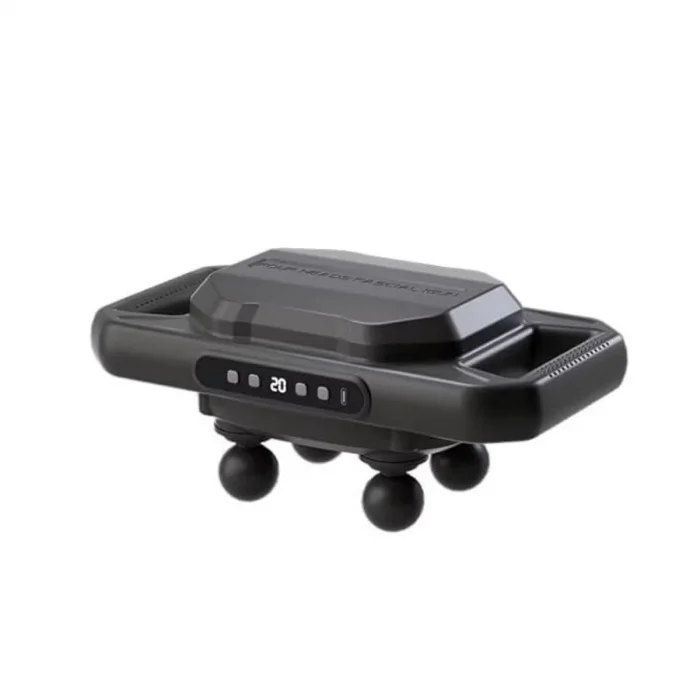 BUFFER®4 Başlıklı Masaj Tabancası - 12W Derin Doku & Kas Ağrısı Giderici, 20 Seviye & 6 Mod - Siyah