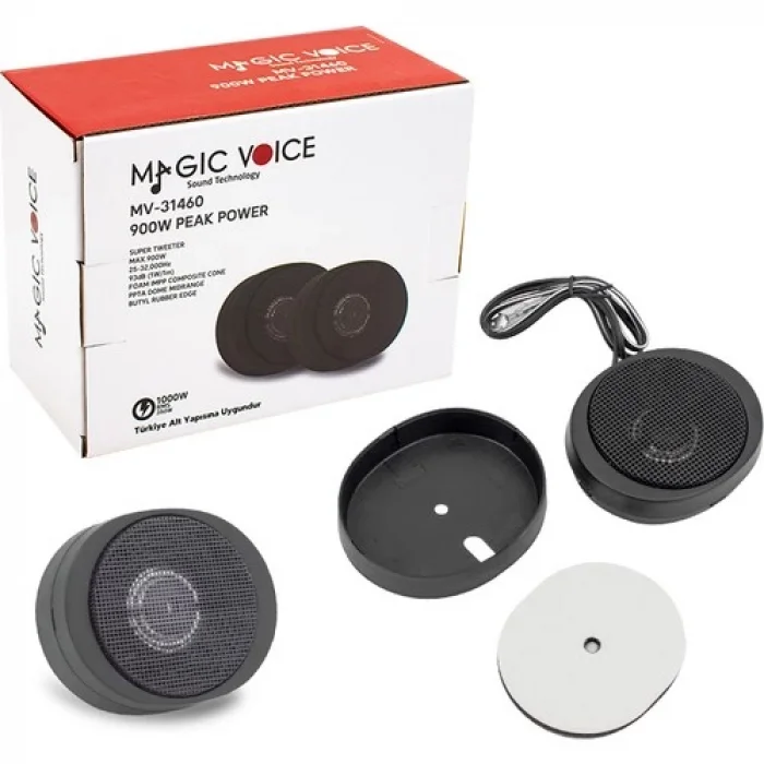 Magıcvoıce MV-31460 900W Peak Power RMS:350W Dome Oto Tweeter (4262)