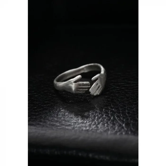 Karce Ayarlanabilir Sarılan Eller Model Erkek Yüzük