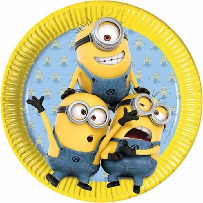 Bs İthalat Minions Baskı Temalı Karton Tabak 8 Adet