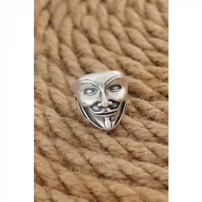 Karce Antik Gümüş Renk Vendetta Ayarlanabilir Erkek Yüzük