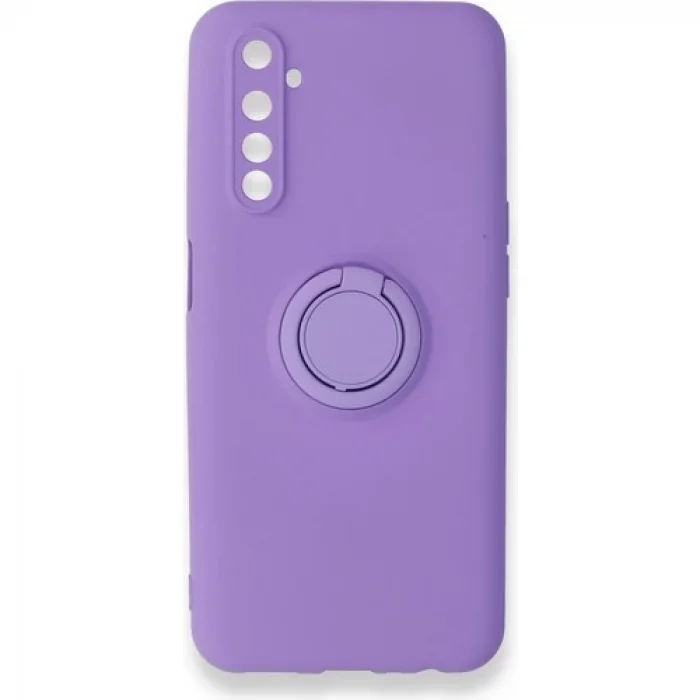 My Elektrik Elektronik Realme 6 Kılıf Viktor Yüzüklü Silikon - Mor