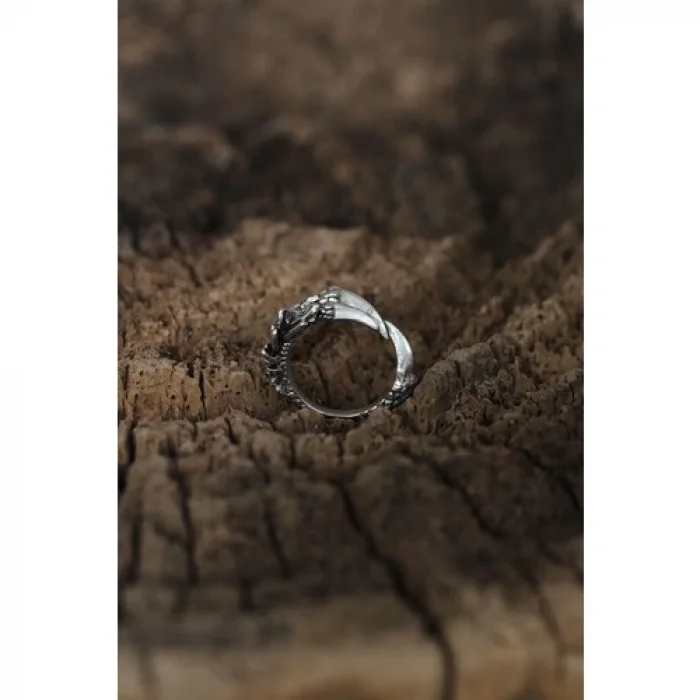 Karce Ayarlanabilir Ejderha Pençesi Tasarımlı Erkek Yüzük