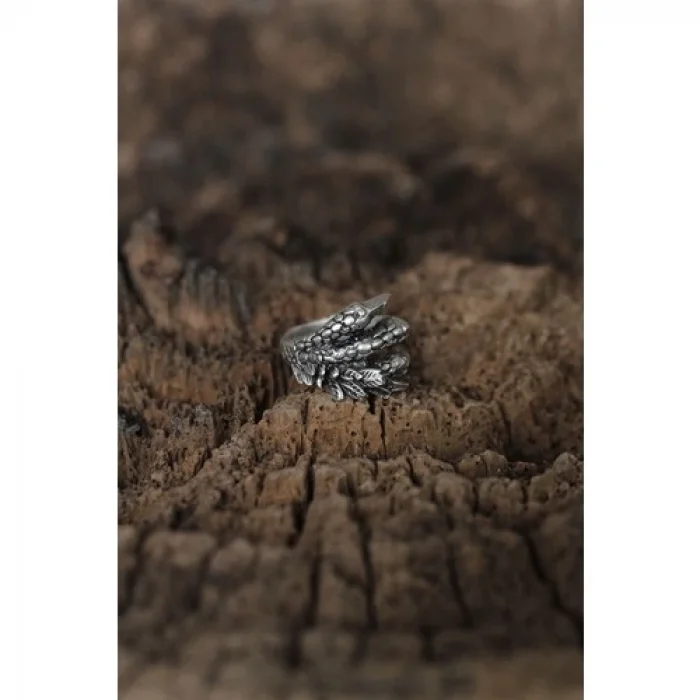 Karce Ayarlanabilir Ejderha Pençesi Tasarımlı Erkek Yüzük