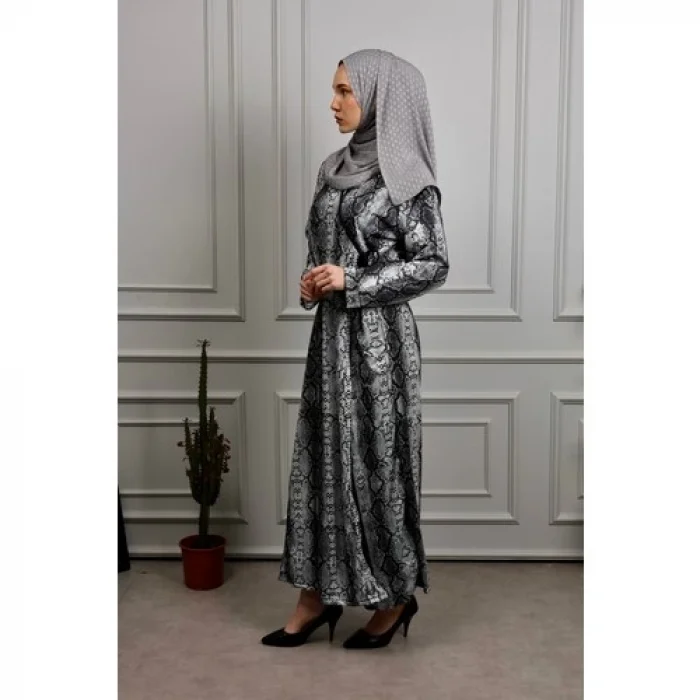 Defka Pamuklu Kadın Tesettür Namaz Elbisesi Yandan Bağlamalı