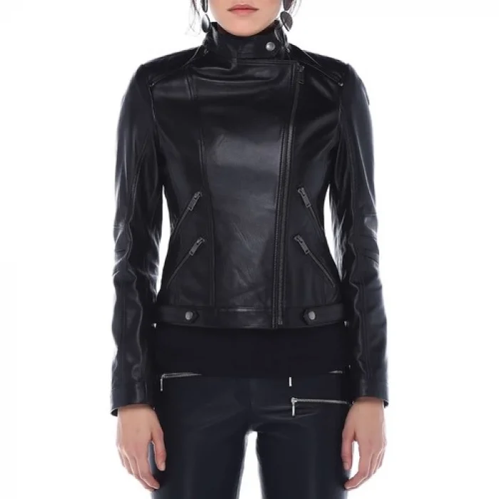 Rrm Kadın Siyah Deri Ceket