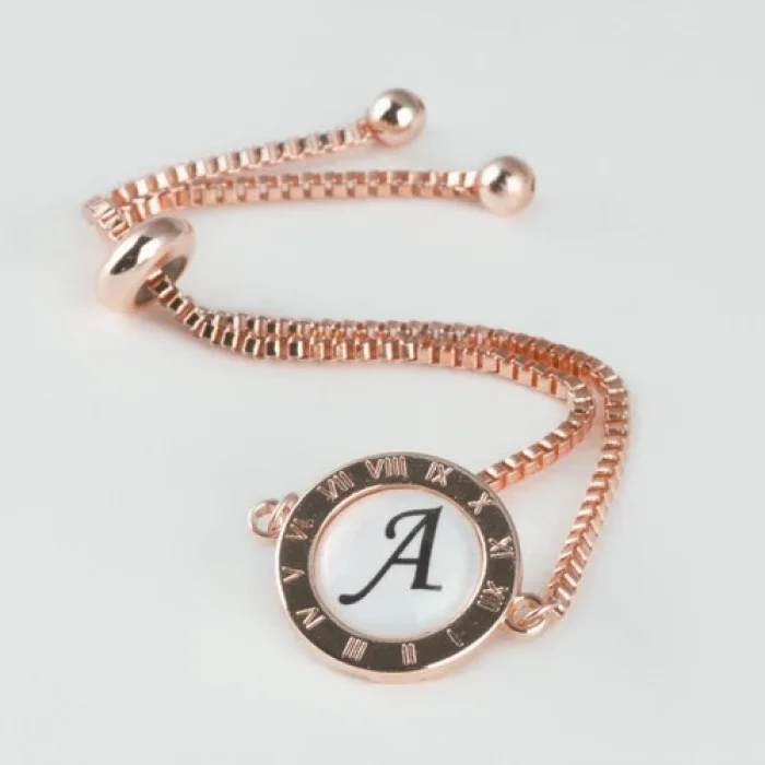 Rennway Roz Renk Asansörlü Harfli Bileklik Kategori: Bijuteri Bileklik