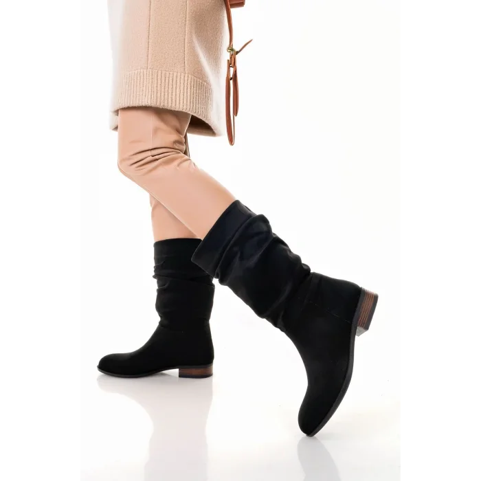 Plod Siyah Süet Çizme