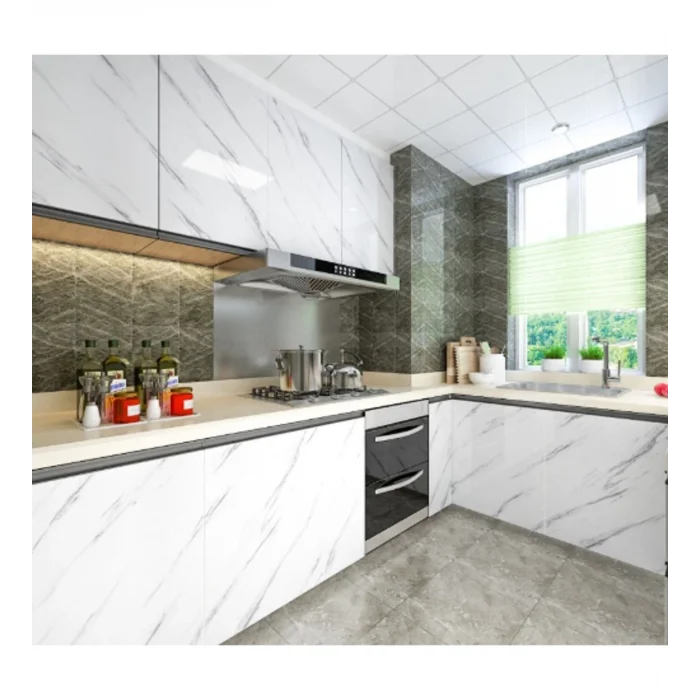 Alacak Olsam Mermer Desenli Yapışkanlı Tezgah Folyosu