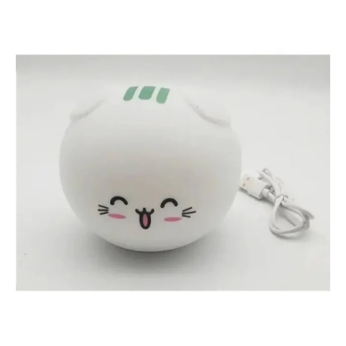 Renk Değiştiren Şarjlı Sevimli Kedi Tasarımlı Gece Lambası Dokunmatik Dekoratif Çocuk Odası Hediyelik